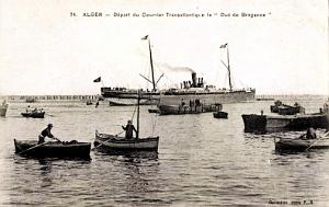 ALGER - DEPART DU DUC DE BRAGANCE
